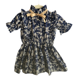 Vestido flores beige