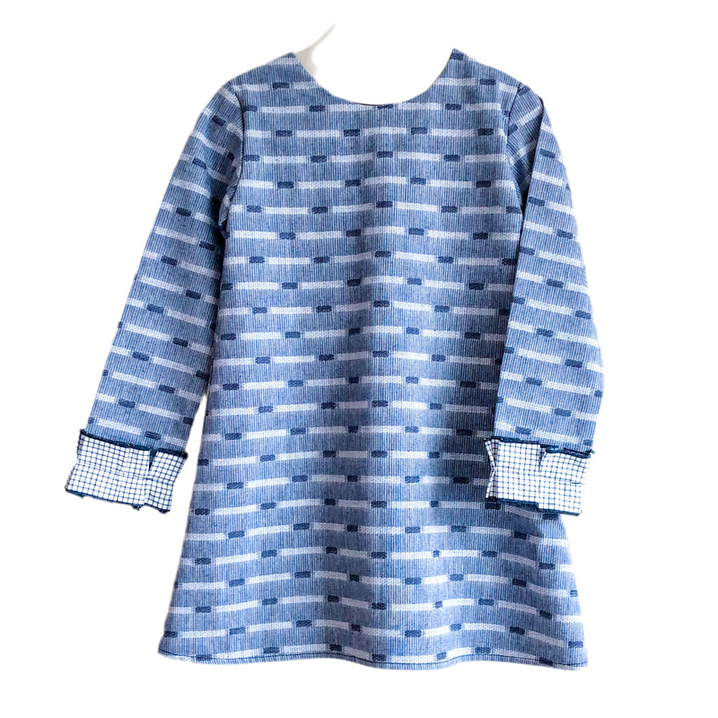 Vestido Gris Con Puños